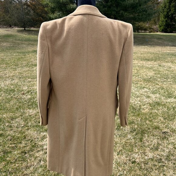 Vintage Yves Saint Laurent Men’s Brown Tweed Overcoat Size M/L - Picture 9 of 9